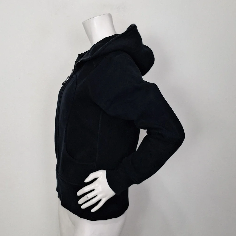 Lululemon Black Sporty Athleisure Long Sleeve Full Zip Scuba Hoodie Jacket
